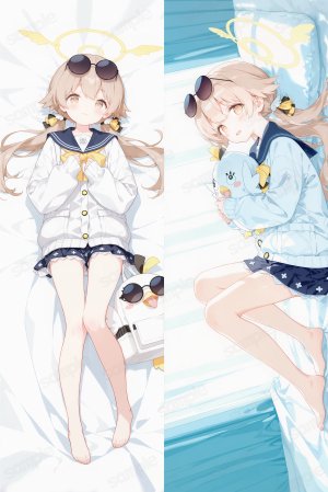 阿慈谷ヒフミ,蔚蓝档案,原创,光晕,视线正对,学校制服,短裙,笑顔,黄色眼