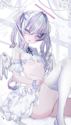 moemoepiano,天使,萝莉,No-Bra,掀裙,丝袜,翅膀