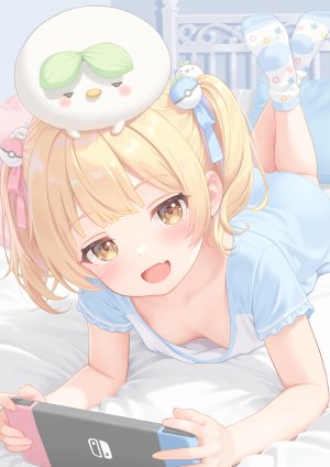 夕奈れぶん,萝莉,No-Bra,金发,俯卧