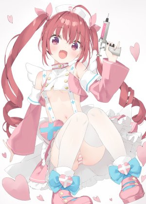 かにビーム,葉月ワトラ,萝莉,No-Bra,护士,胖次,条纹胖次,掀裙,丝袜,翅膀