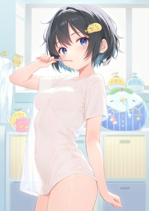 夕奈れぶん,bottomless,erect_nipples,萝莉,No-Bra,看穿