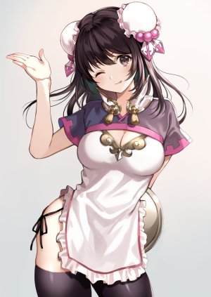 西沢5㍉,オリジナル,チャイナ服,シニヨンキャップ,女の子,魅惑の谷間