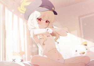 デユイ,内海青叶,蔚蓝档案,光晕,lingerie,萝莉,胖次,看穿