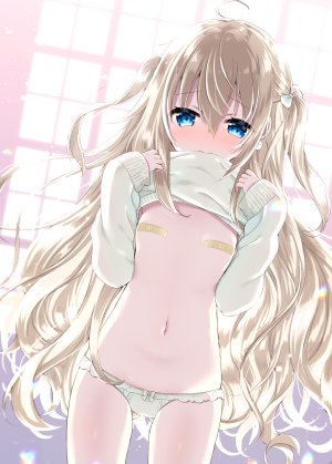 创可贴,萝莉,No-Bra,uchuuneko,胖次,乳贴,针织衫