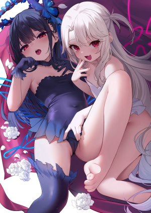 Nahaki,伊莉雅,美游,魔法少女☆伊莉雅,Fate/StayNight,cameltoe,连衣裙,光晕,萝莉,No-Bra,胖次,掀裙,丝袜,翅膀