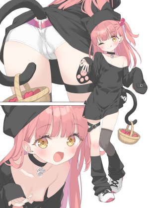 かにビーム,mikane_sebiri,兽耳,breasts,连衣裙,garter,萝莉,猫耳,No-Bra,掀裙,丝袜,情人节