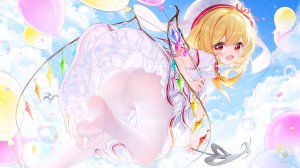 suannaiwanzi,芙兰朵露,东方Project,萝莉,nopan,裤袜,制服,掀裙,翅膀