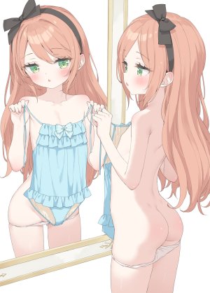 peko,水無月サラミ,萝莉,胖次,panty_pull,泳装,topless