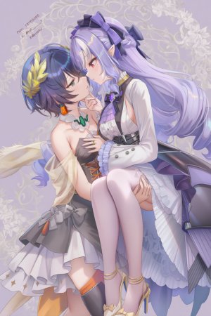 poi氵,女孩子,少女,绝区零,ZenlessZoneZero,百合,薇薇安（绝区零）,魅惑的大腿,白裤袜