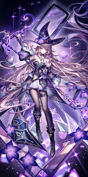 崩坏：星穹铁道,sheya,露肩,项圈,连衣裙,灰发,长发,长袖,视线正对,裤袜,紫色眼,笑顔,single,超长发