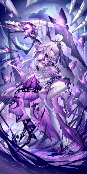 女孩子,HonkaiStarRail,崩坏：星穹铁道,崩坏星穹铁道,蝴蝶,遐蝶,白发,Sheya