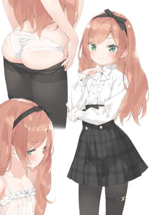 かにビーム,水無月サラミ,erect_nipples,garter,lingerie,萝莉,胖次,裤袜,看穿,脱衣