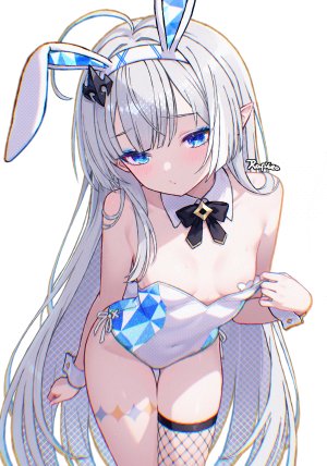 rafi,stella_sora,兽耳,兔耳,兔女郎,萝莉,No-Bra,尖耳,tattoo,丝袜,脱衣