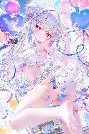 Neeko,独立虚拟YouTuber,No-Bra,胖次,看穿,掀裙,丝袜,翅膀