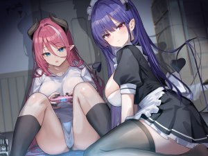 kihou_no_gotoku_dmc,恶魔,女仆,No-Bra,胖次,尖耳,掀裙,丝袜