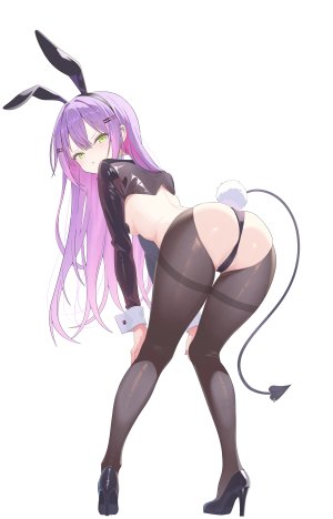 猫乃介,常暗トワ,Hololive,兽耳,breasts,兔耳,兔女郎,cameltoe,高跟鞋,No-Bra,胖次,裤袜