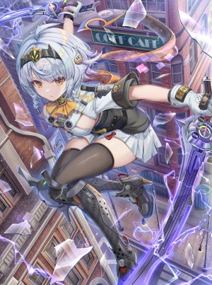 とりのあくあ,anby_demara,绝区零,盔甲,剑,丝袜