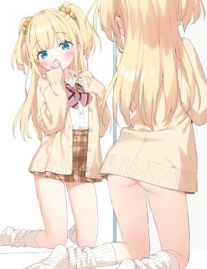 peko,霜月ポトフ,萝莉,制服,掀裙