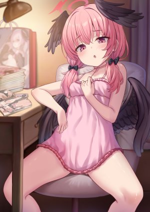 霜淇淋,下江小春,蔚蓝档案,光晕,lingerie,萝莉,翅膀