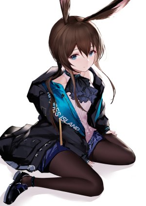 岸Yasuri,女の子,魅惑のふともも,Arknights,明日方舟,アークナイツ,阿米娅,落書き,黒タイツ