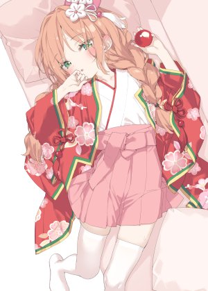 かにビーム,水無月サラミ,和服,巫女,丝袜