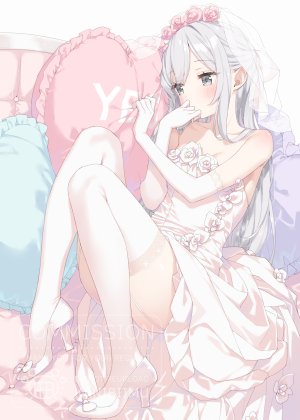 かにビーム,peko,连衣裙,No-Bra,掀裙,长筒袜,丝袜,婚纱,高跟鞋