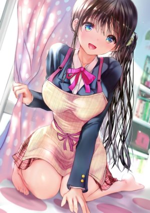 緒方てい,breast_hold,制服
