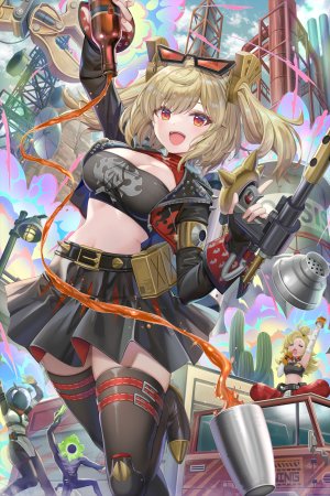 とりのあくあ,burnice_white,piper_wheel,绝区零,garter,眼镜,丝袜,weapon